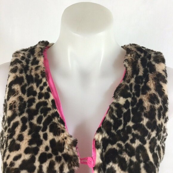 Hanna Andersson Girls Cheetah Print Vest 150 Sz 12 - Picture 2 of 8